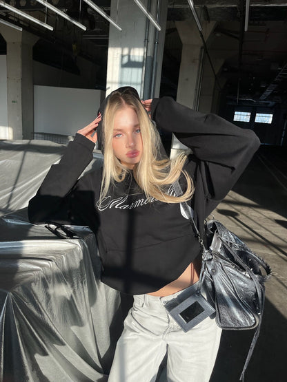 Black Oversized Hoodie